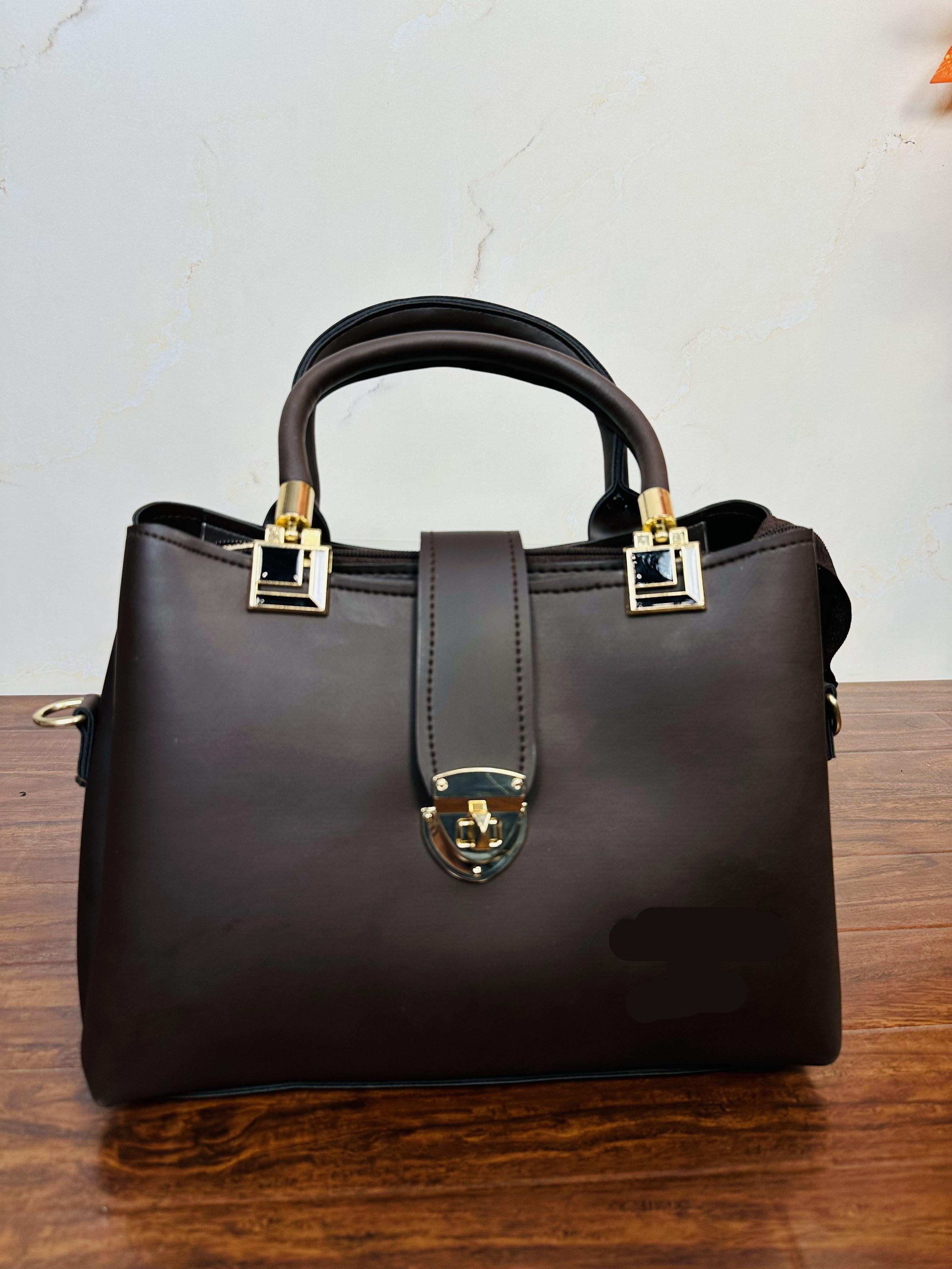 Beautiful Dark Brown Color Handbag For Girls/Women