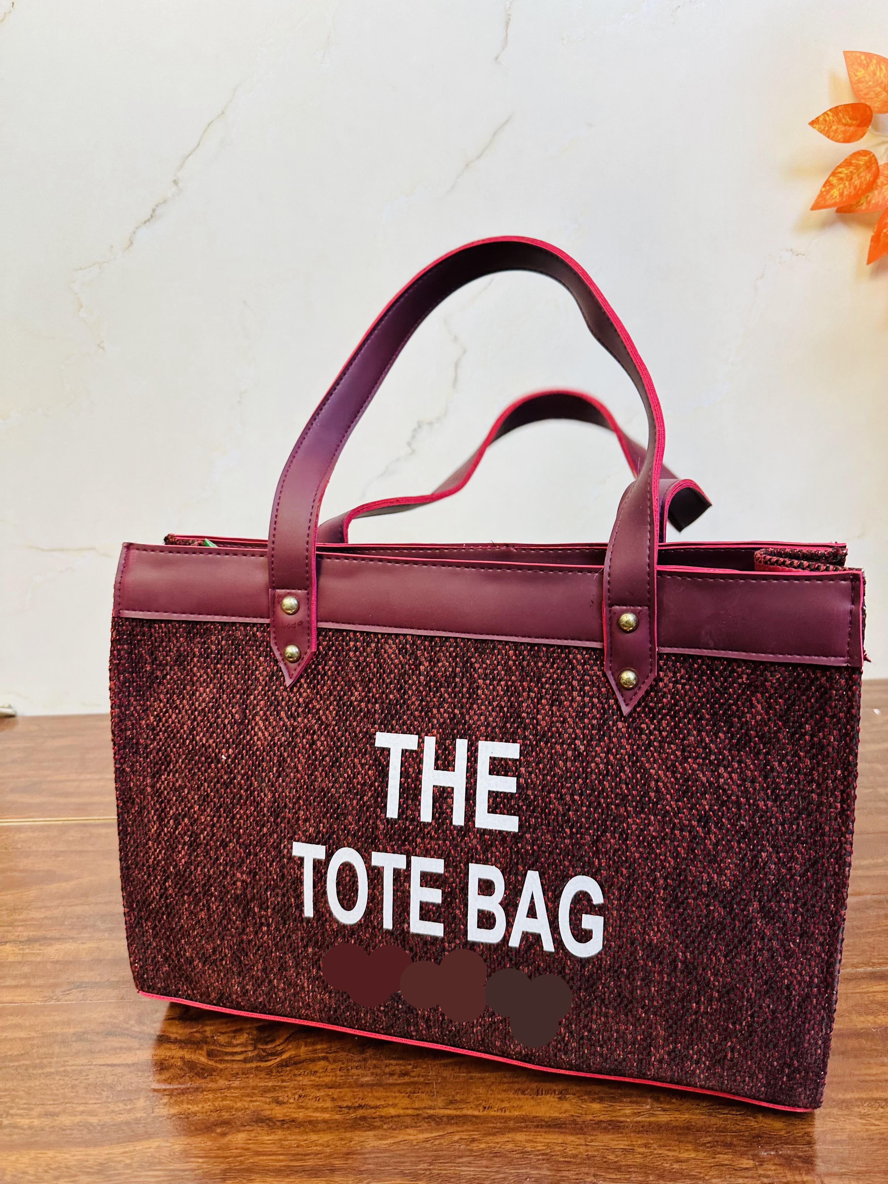 The Tote Bag Maroon Color For Girls/Women