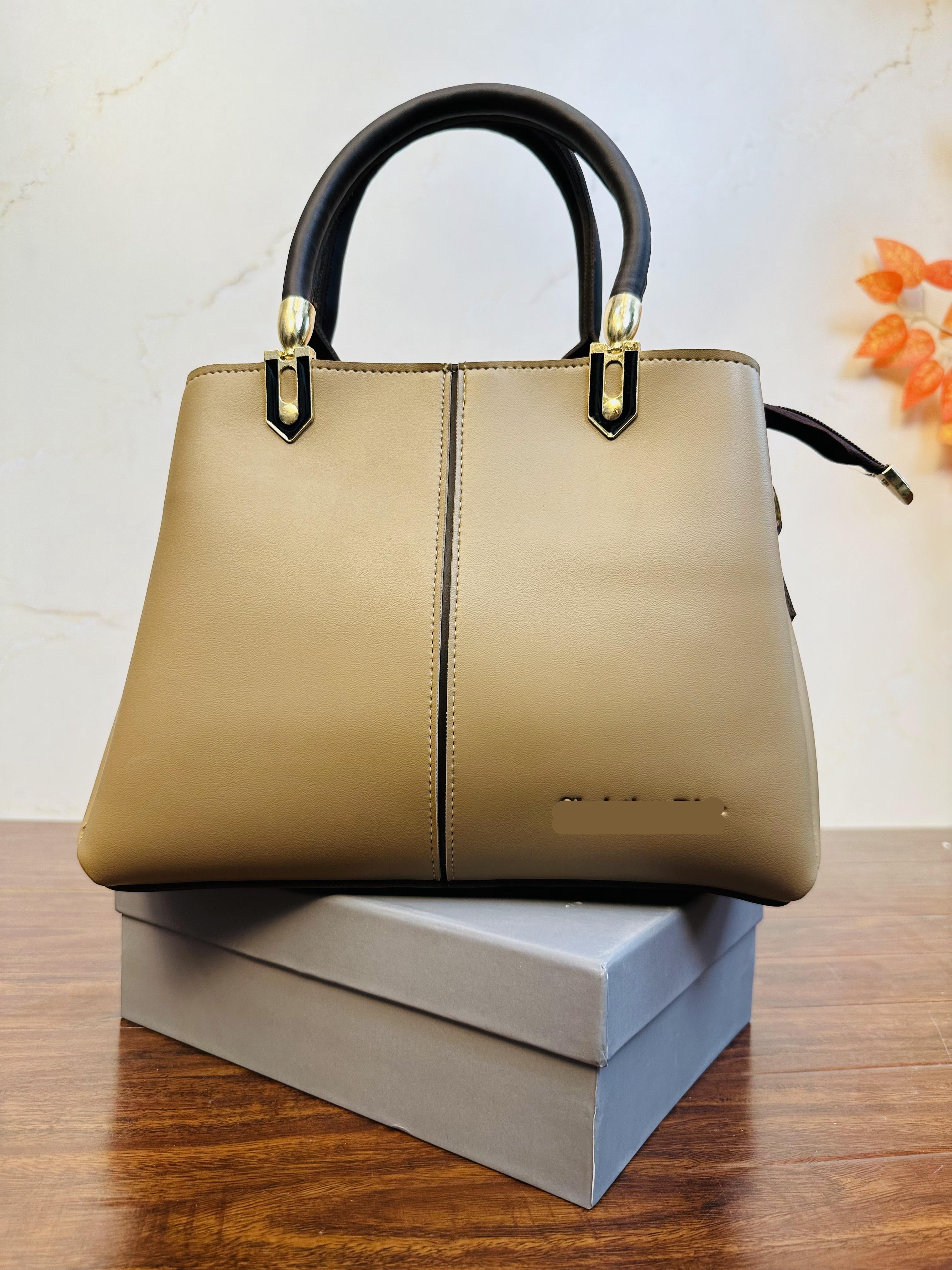 Elegant Light Brown Color Handbag For Girls/Women