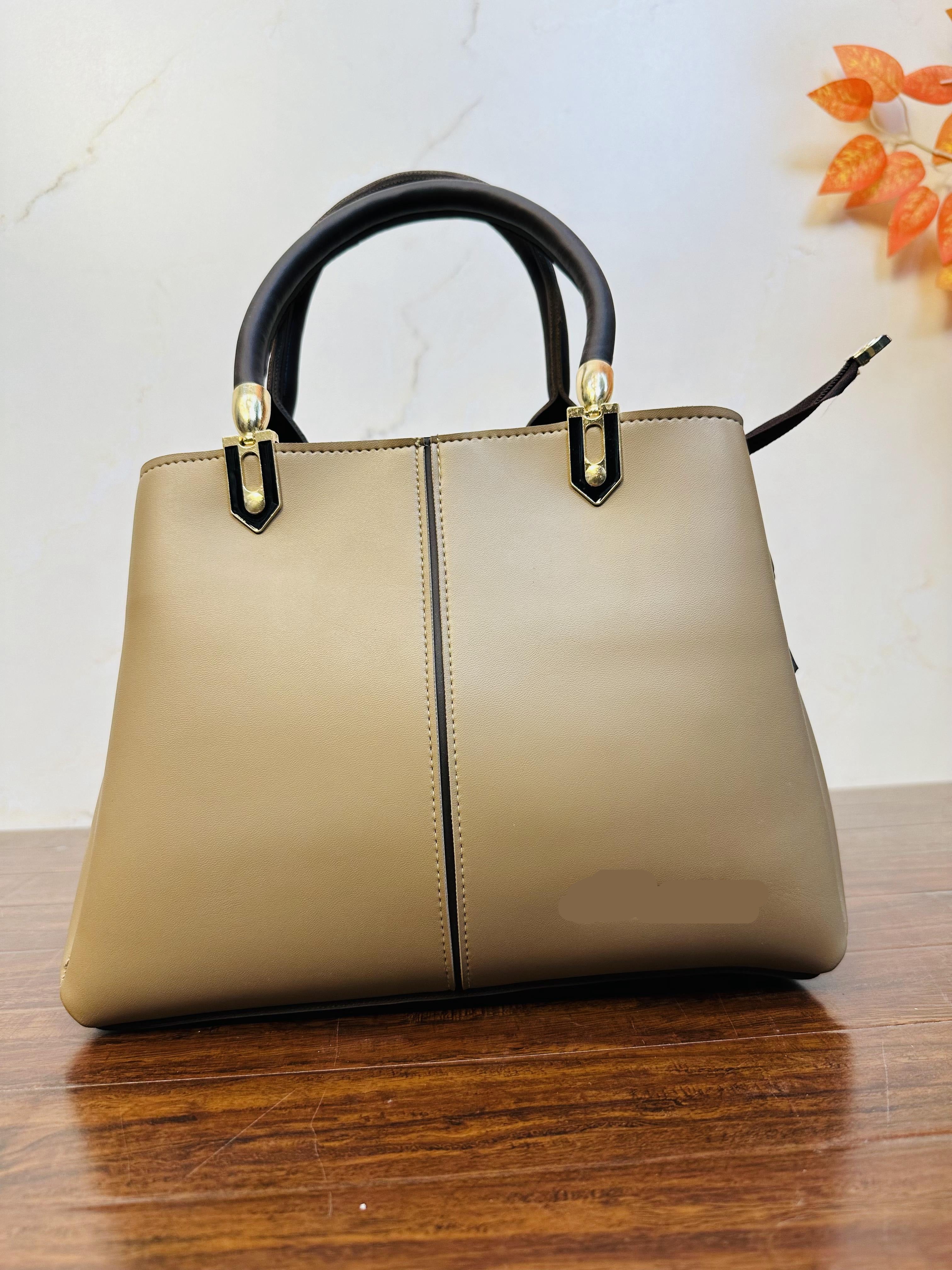 Elegant Light Brown Color Handbag For Girls/Women