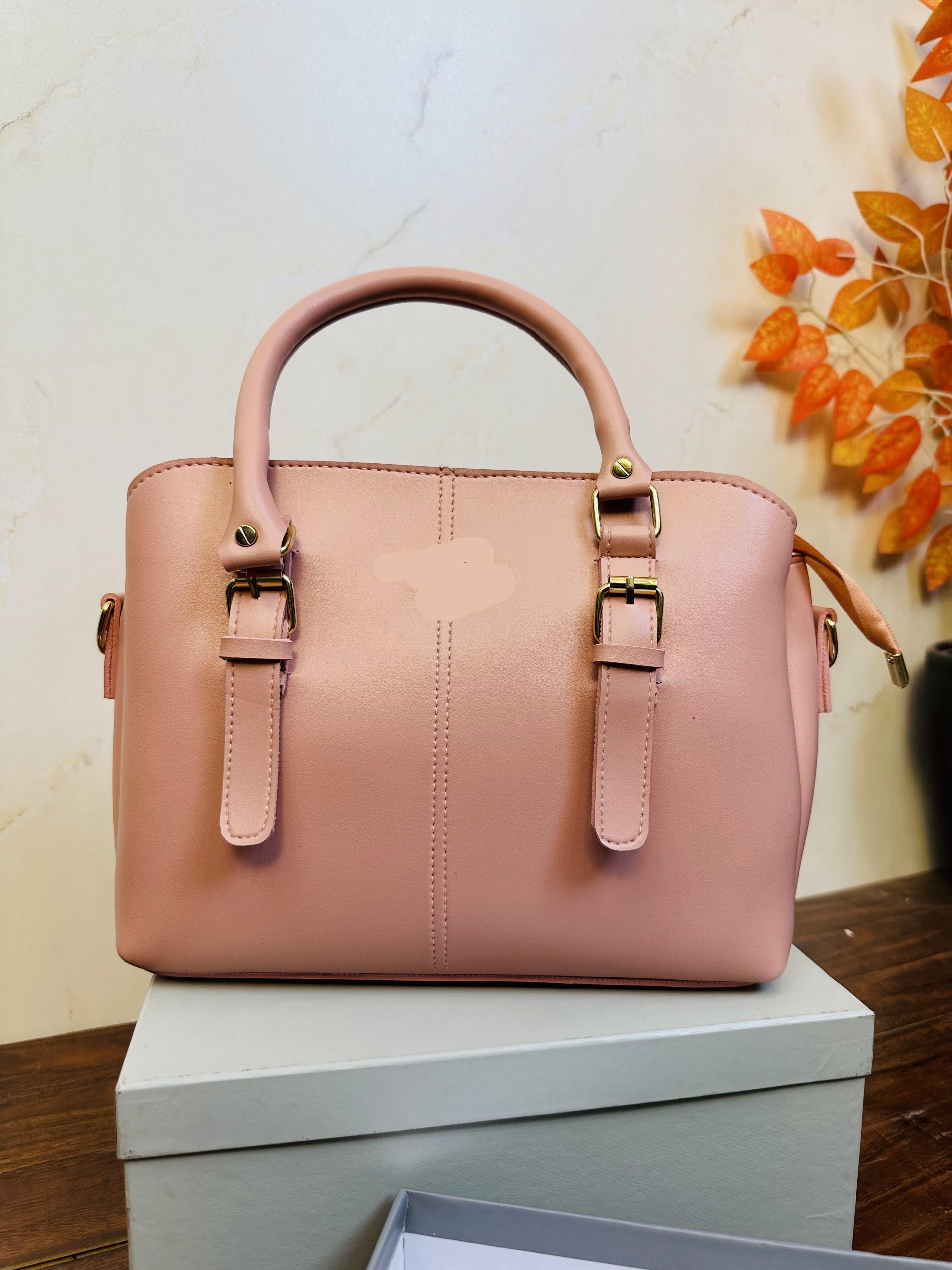 Elegant Baby Pink Color Handbag For Girls/Women