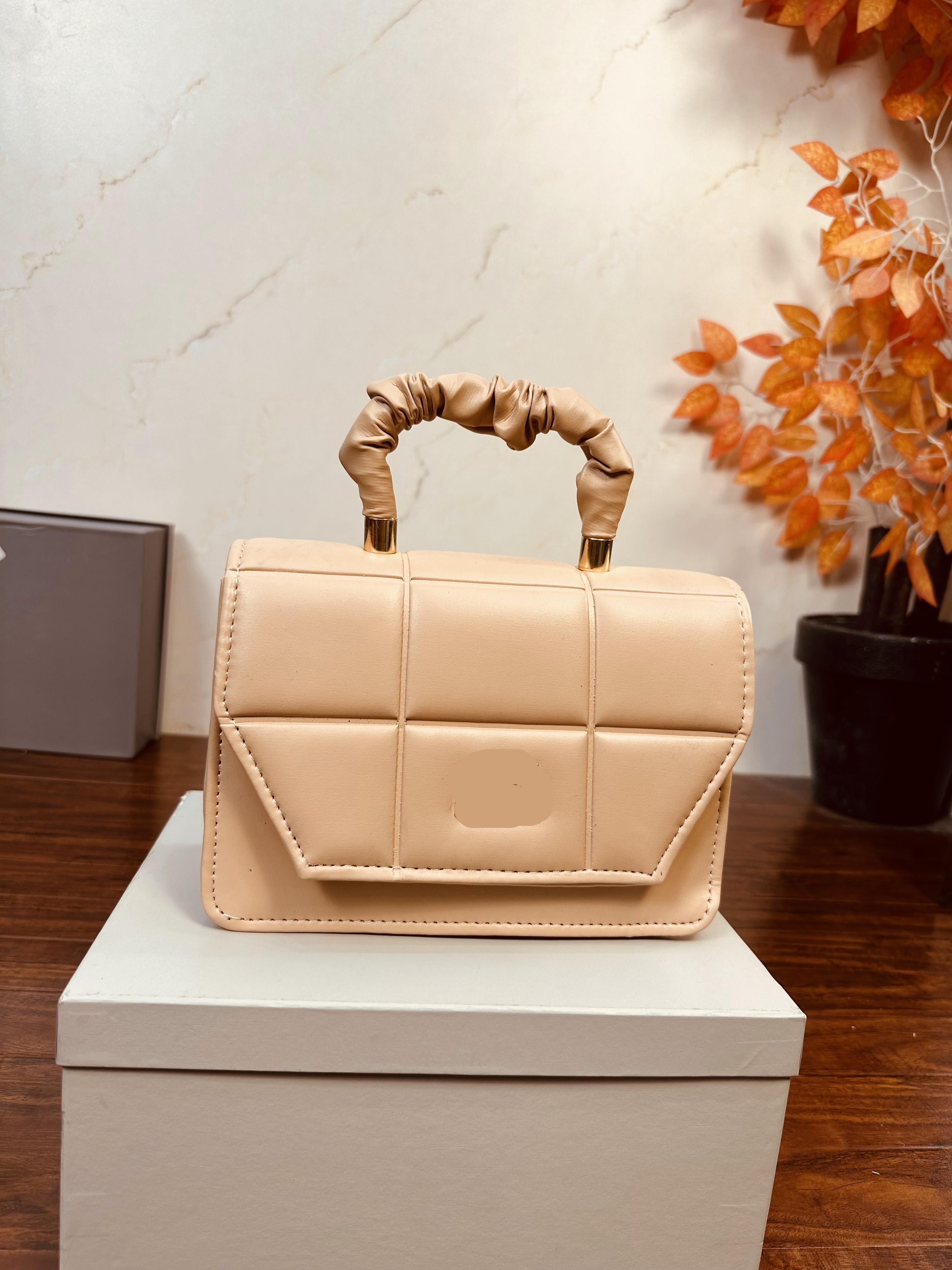 Stylish Skin Color Handbag For Girls/Women