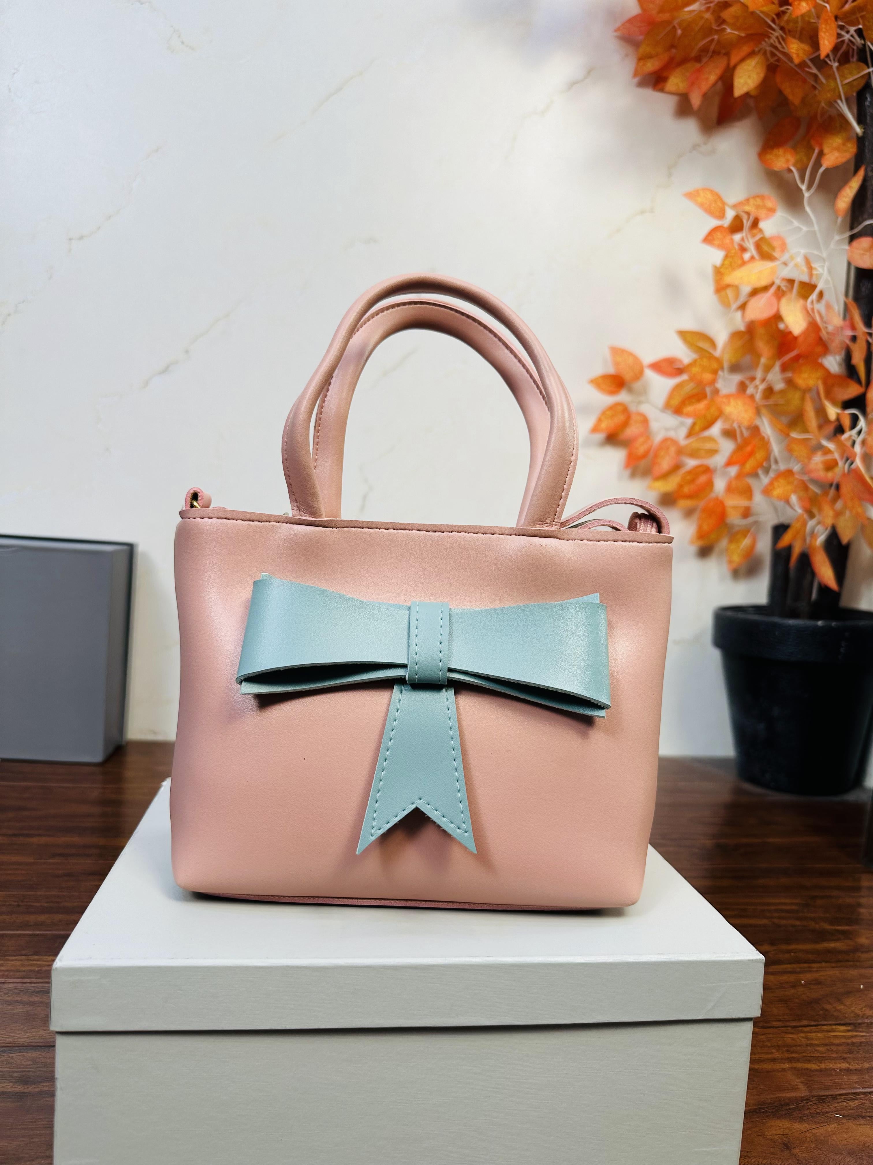 Beautiful Baby Pink Color Handbag For Girls/Women