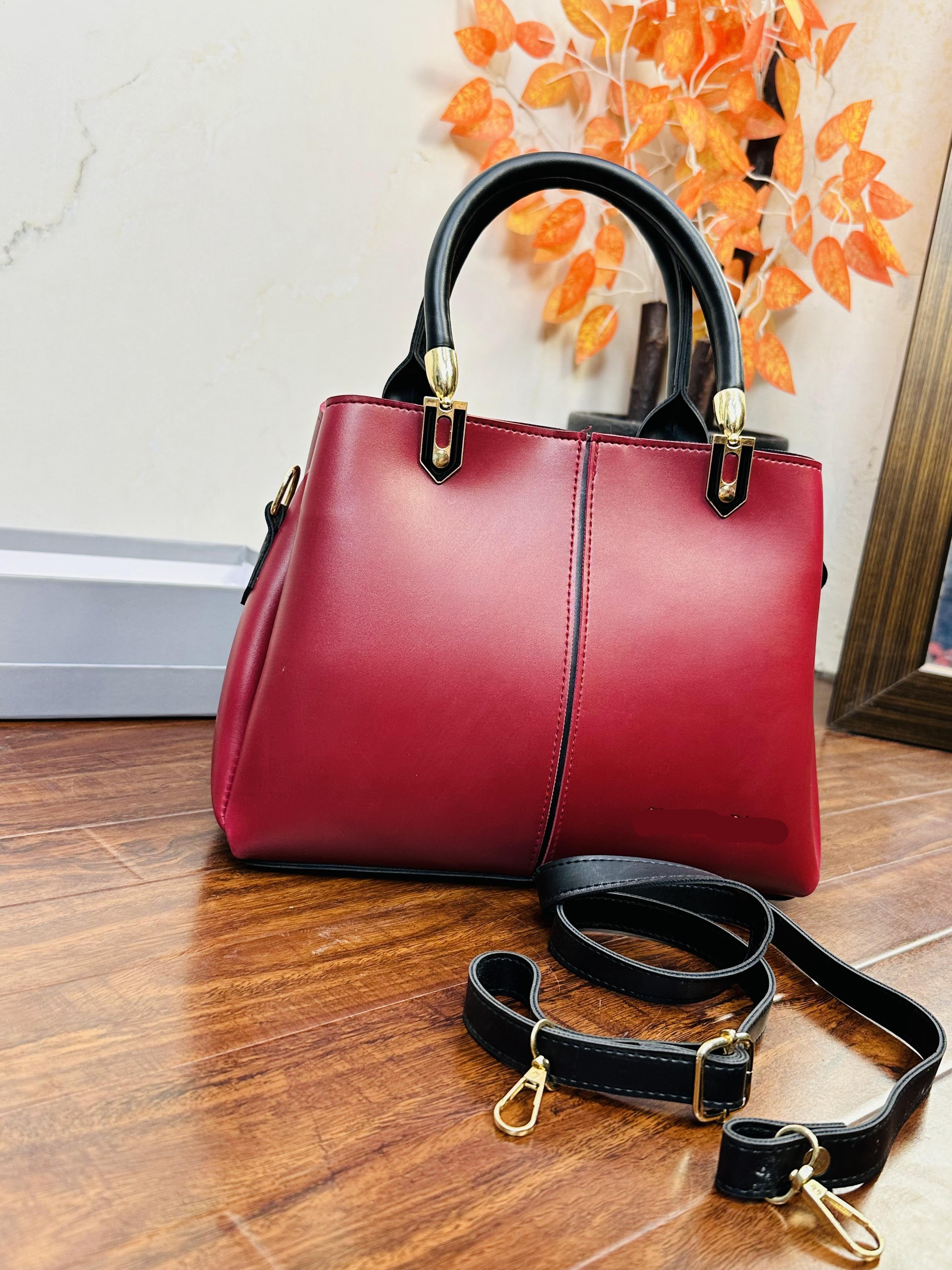 Stylish Maroon Color Handbag For Girls/Women