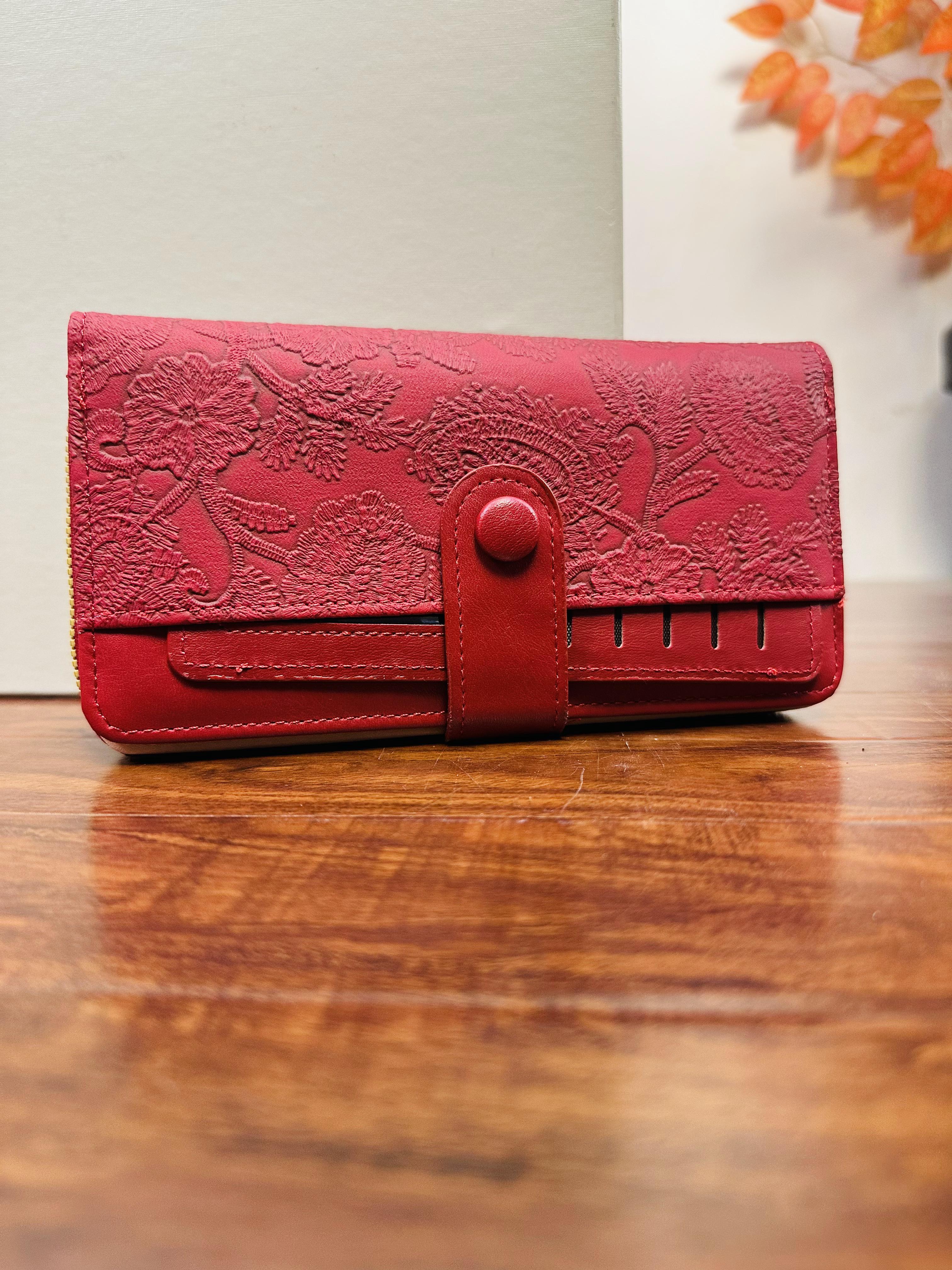 Beautiful Maroon Color Purse For Girls/Women