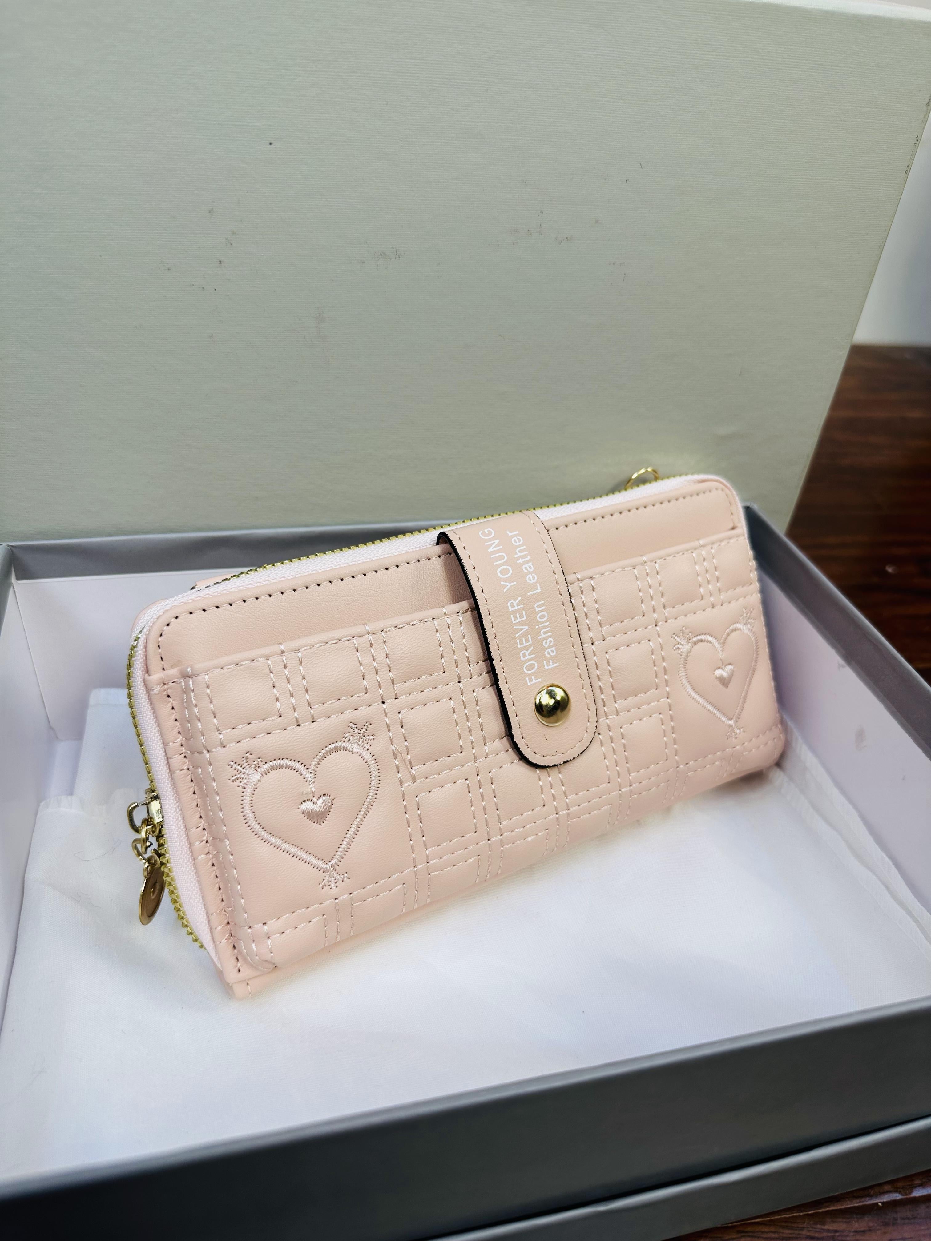 Stylish Baby Pink Color Purse For Girls/Women