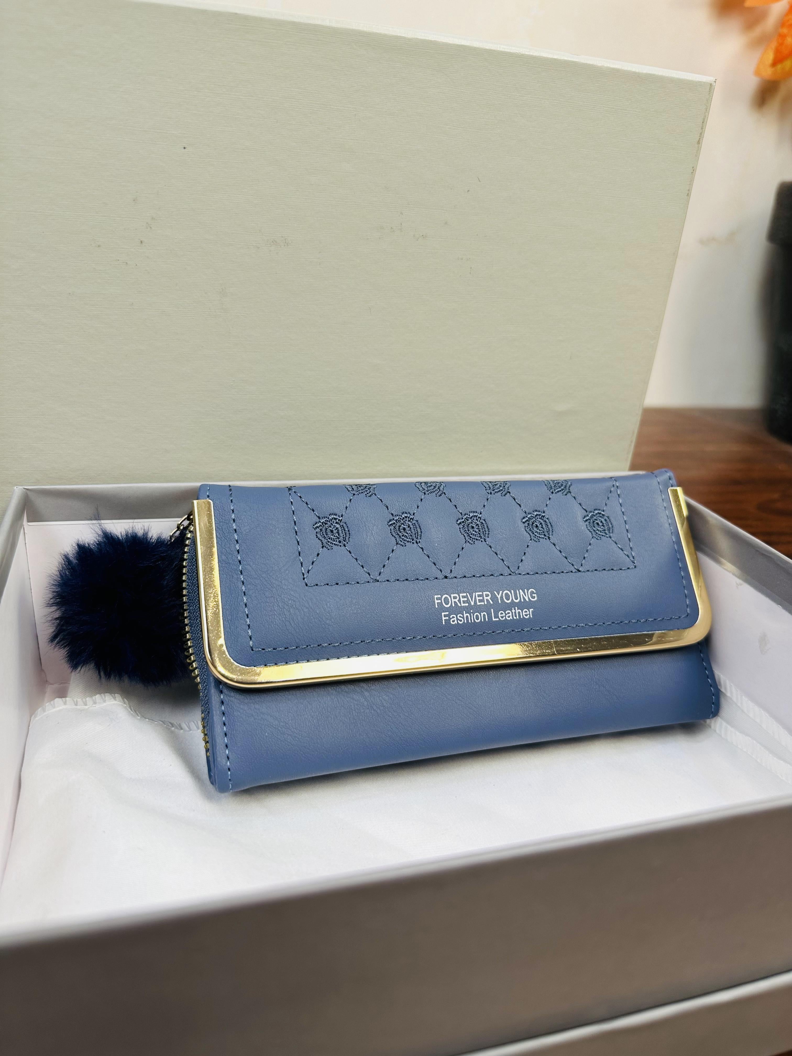 Elegant Blue Color Purse For Girls/Women