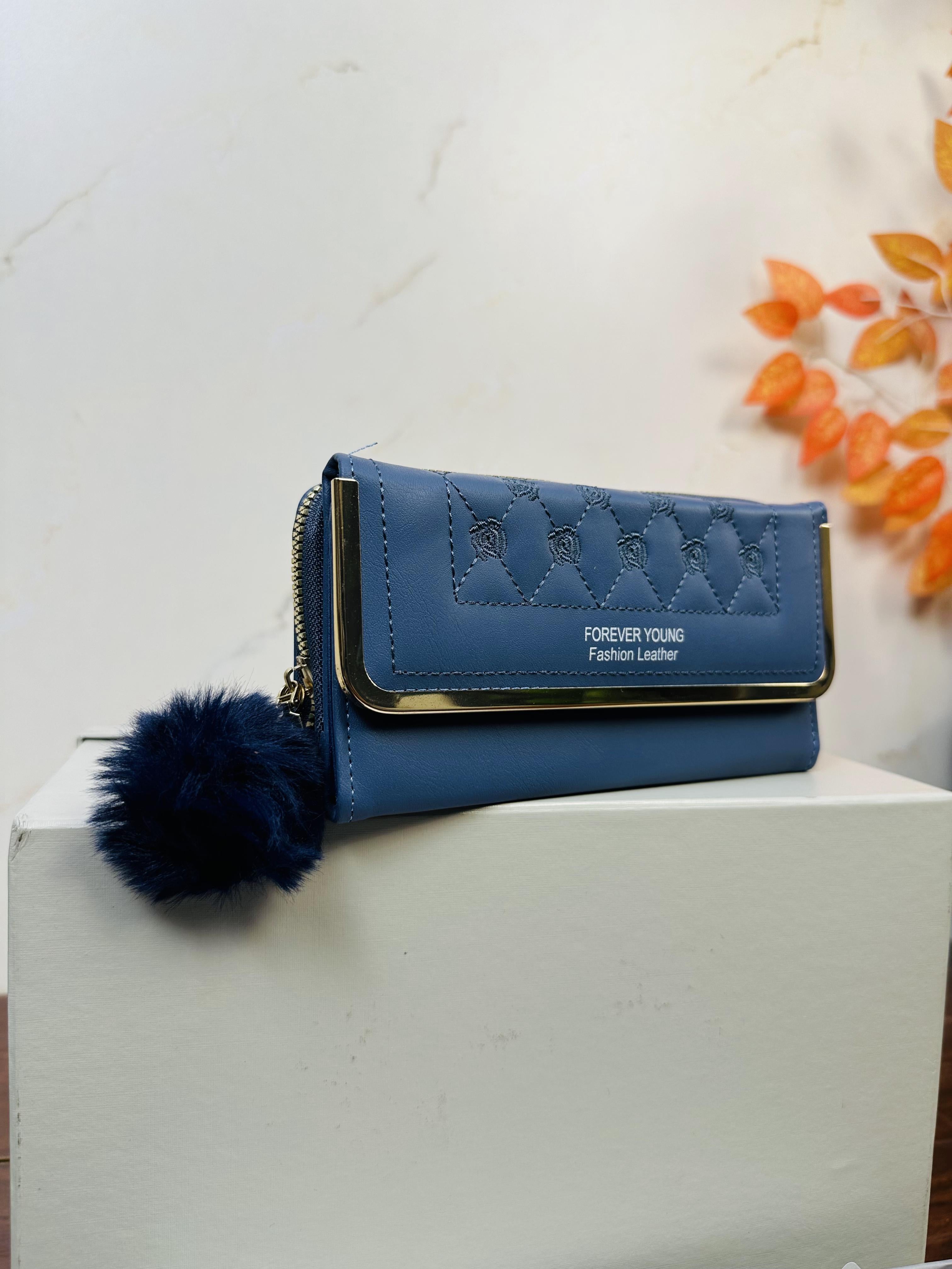 Elegant Blue Color Purse For Girls/Women