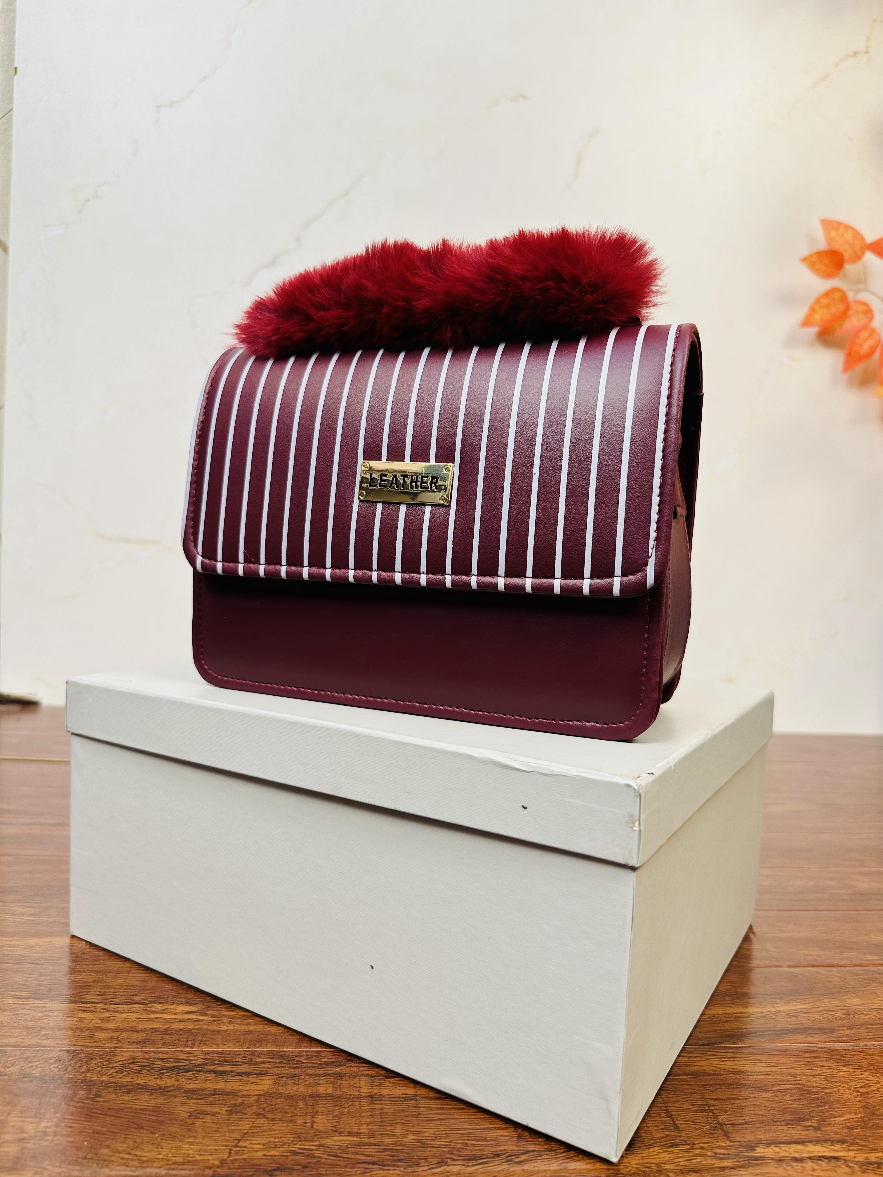 Beautiful Maroon Color Handbag For Girls/Women