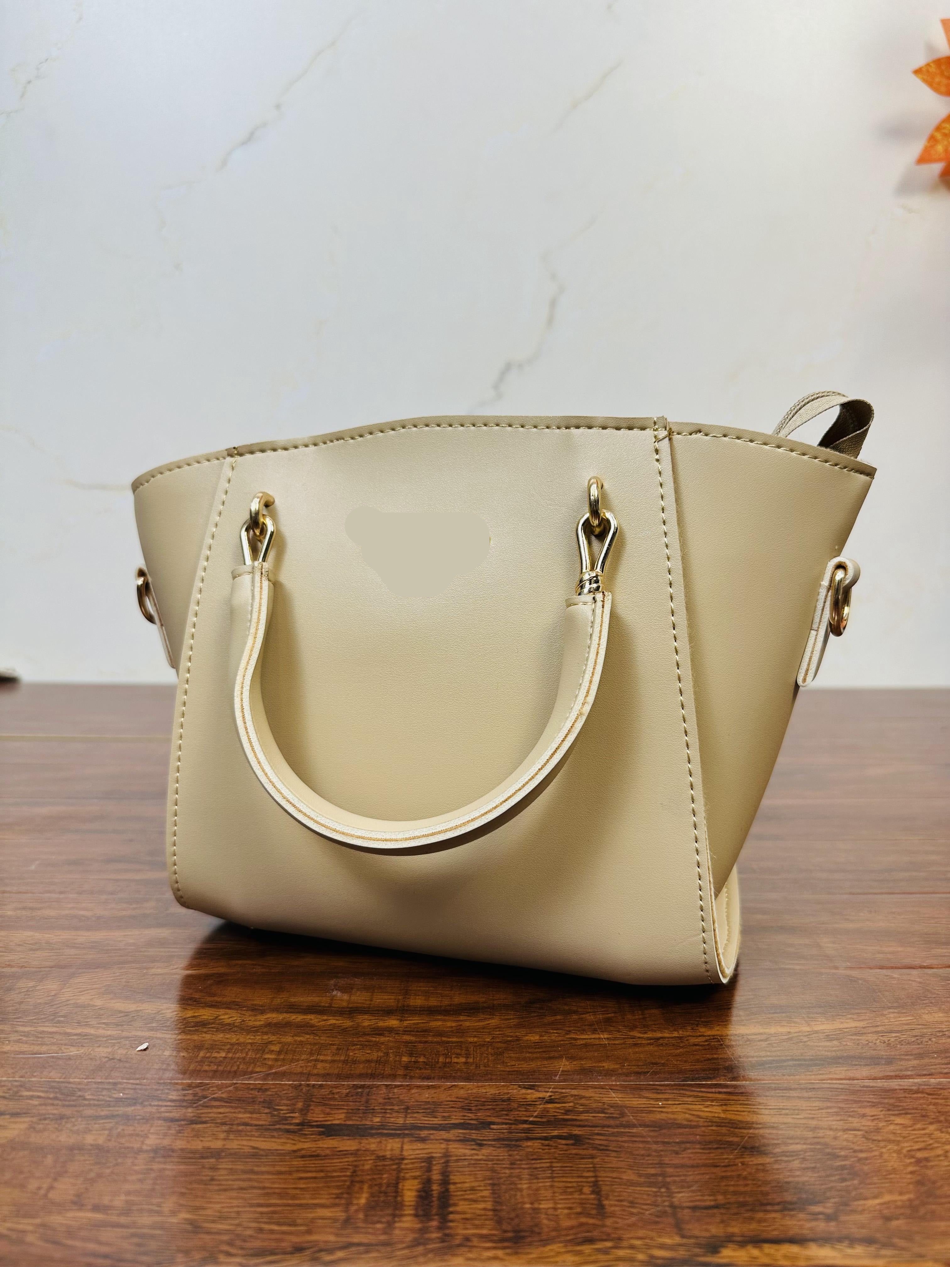 Beautiful Cream Color Handbag For Girls/Women