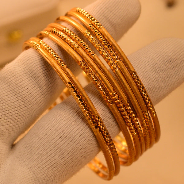 Stylish Unique Design Gold Plated 8pc Bangle Set for Girls/Women
