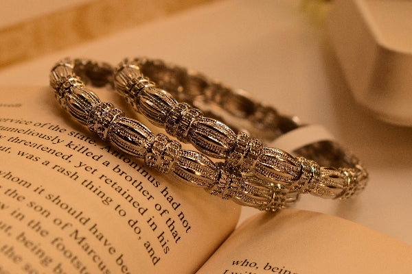 Dazzling Unique Design 2pc Bangle Set for Girls/Women