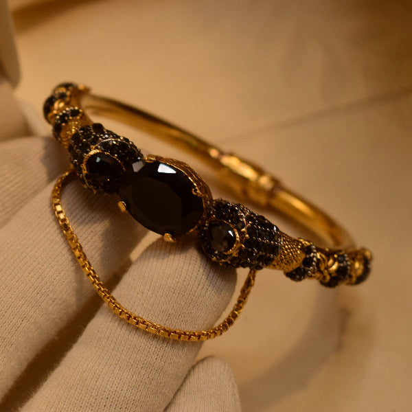 Luminous Design Gold Plated Crystal Stones Bangle for Girls/Women