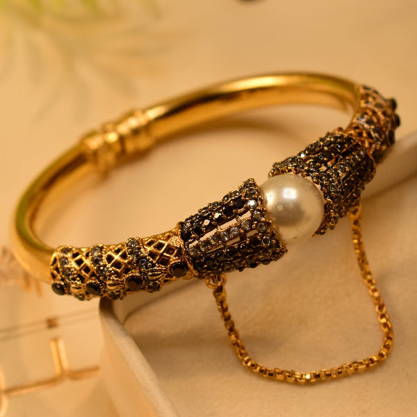 Luminous Design Gold Plated Crystal Stones Bangle for Girls/Women