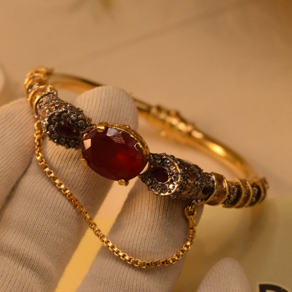 Charming Design Gold Plated Crystal Stones Bangle for Girls/Women