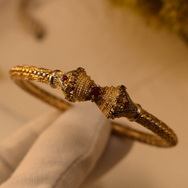 Luxury Unique Design RP 24K Gold Coated 14.6 Gram Bangle for Girls/Women