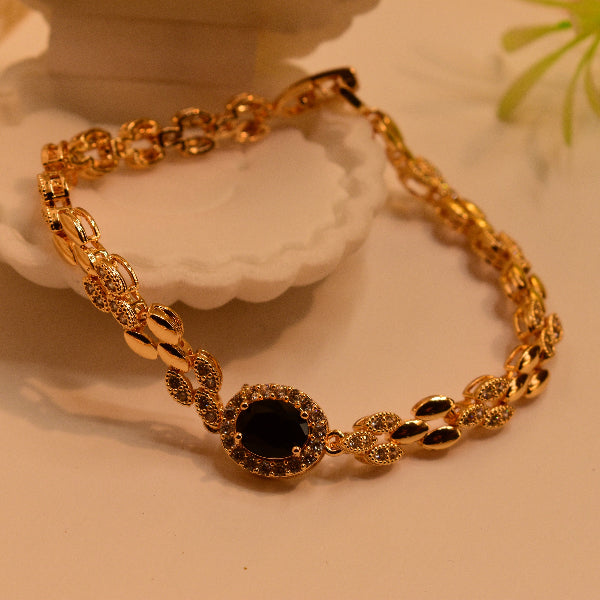 Luminous Unique Design Gold Plated Crystal Stones Bracelet for Girls/Women
