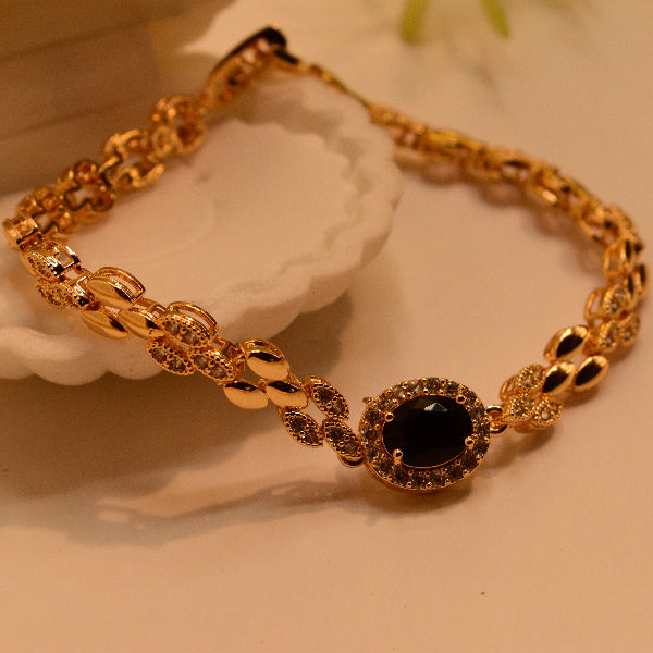 Luminous Unique Design Gold Plated Crystal Stones Bracelet for Girls/Women
