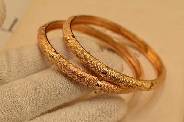 24K One Dip Gold Plated Elegant Karay Bangles Set for Girls/Women