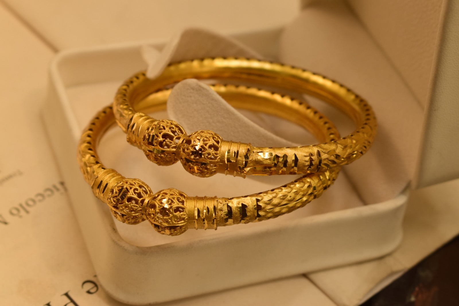 24K One Dip Gold Plated Elegant Karay Bangles Set for Girls/Women