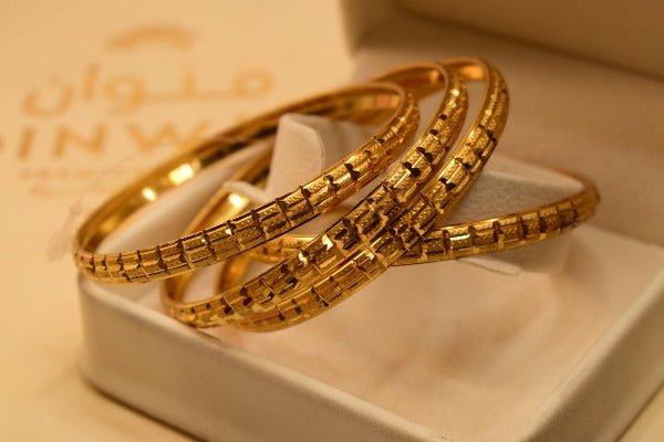 Stylish Indian Golden Madrassi Bangles for Girls/Women