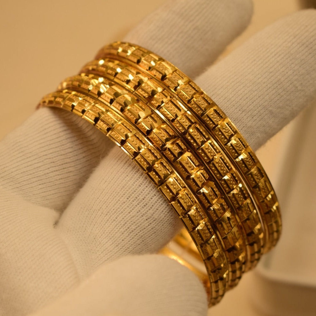 Stylish Indian Golden Madrassi Bangles for Girls/Women