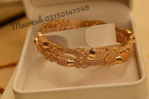 Fancy Design Gold Plated Bangles for Girls/Women