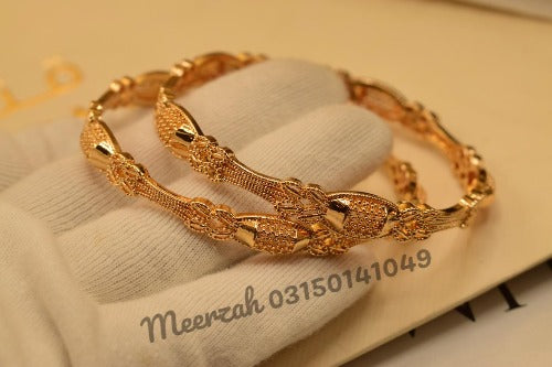 Fancy Design Gold Plated Bangles for Girls/Women