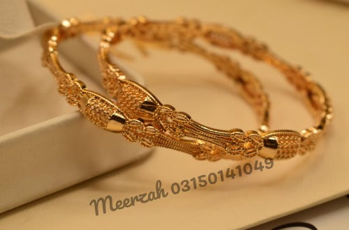 Fancy Design Gold Plated Bangles for Girls/Women