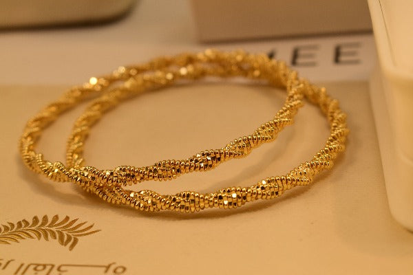 Stylish Gold Platted Bangle Set for Girls/Women