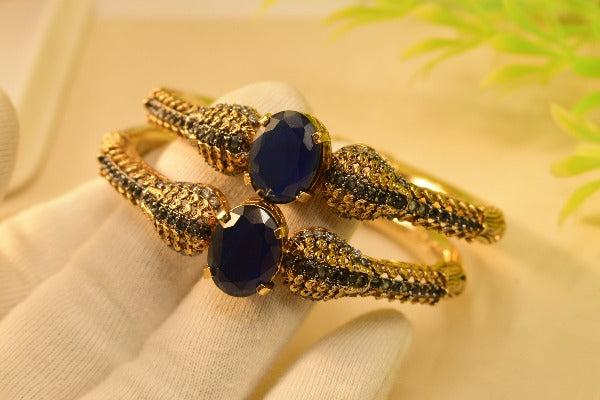 Elegant Design Gold Plated Bangle Pair for Girls/Women