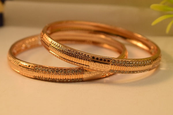 Beautiful Design Gold Plated Bangle Set for Girls/Women