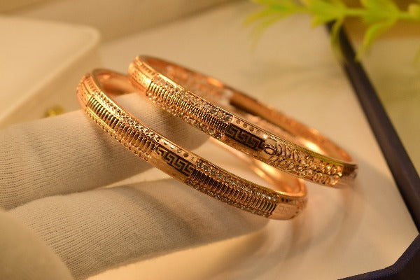 Beautiful Design Gold Plated Bangle Set for Girls/Women