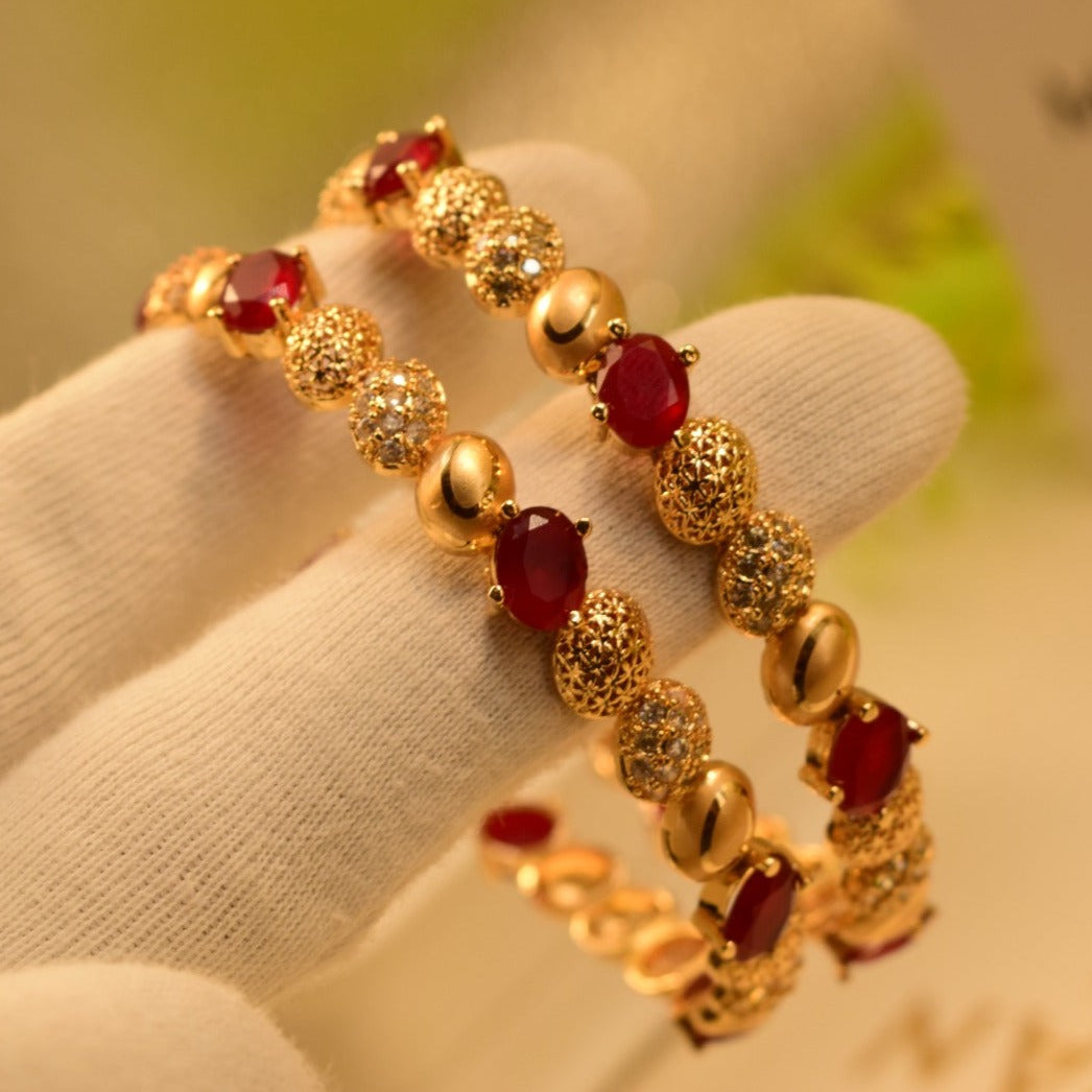 Elegant Real Stones Bangles Set for Girls/Women