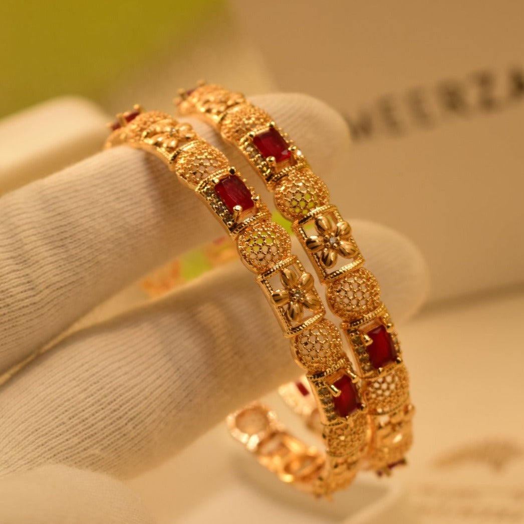 Beautiful Real Stones Bangles Set for Girls/Women