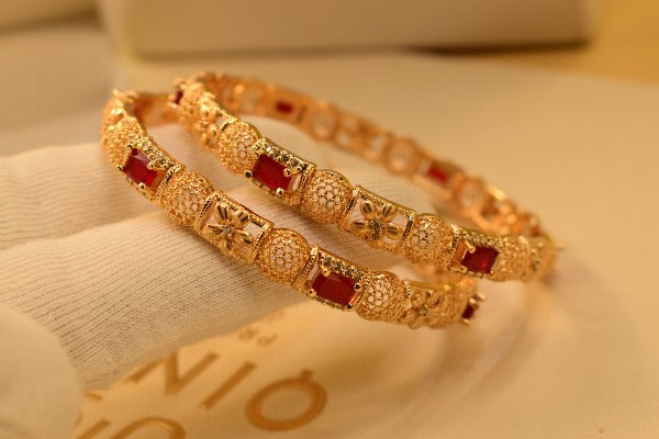 Beautiful Real Stones Bangles Set for Girls/Women