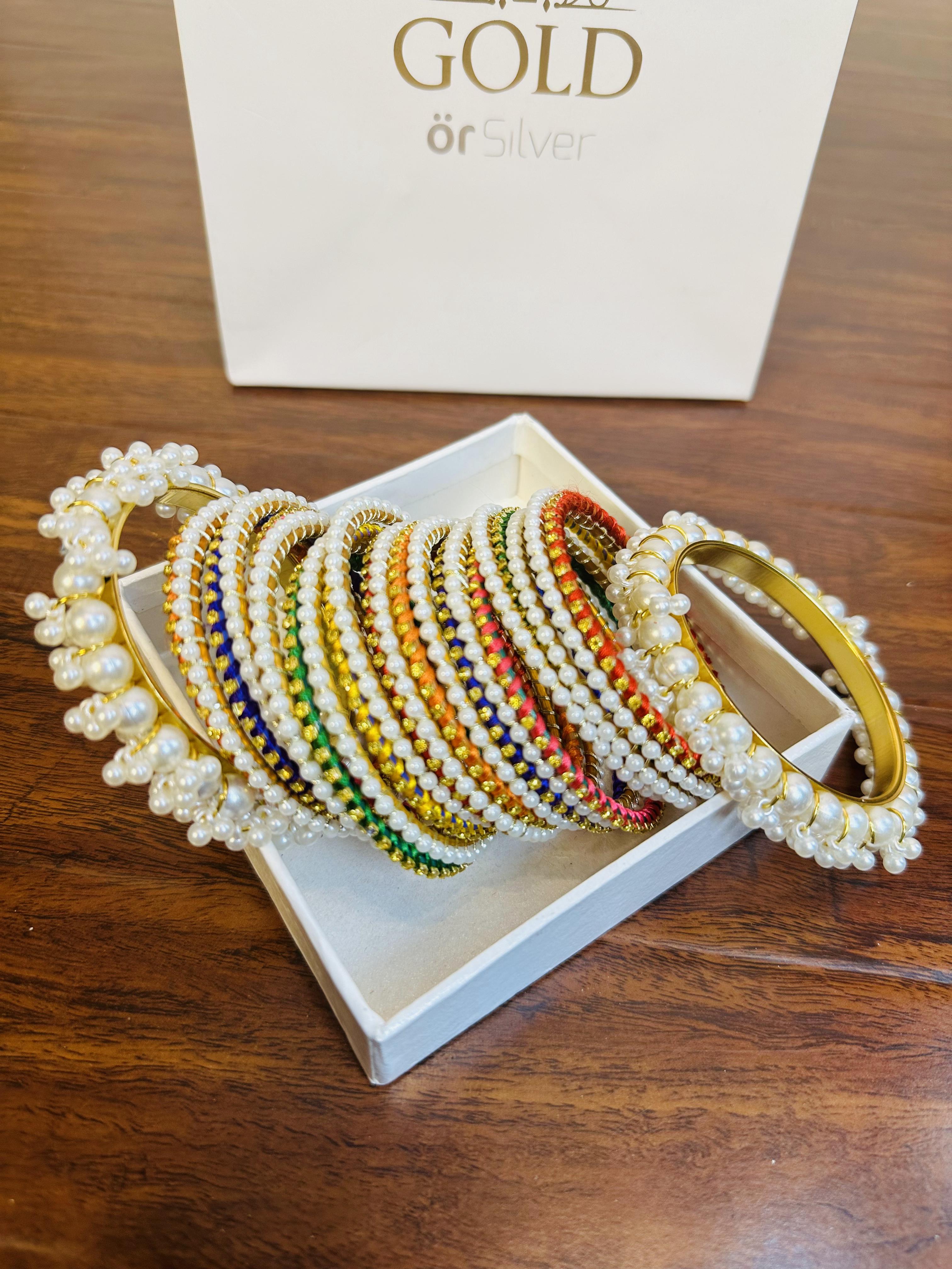 Stylish Pearls Bangles for Girls/Women