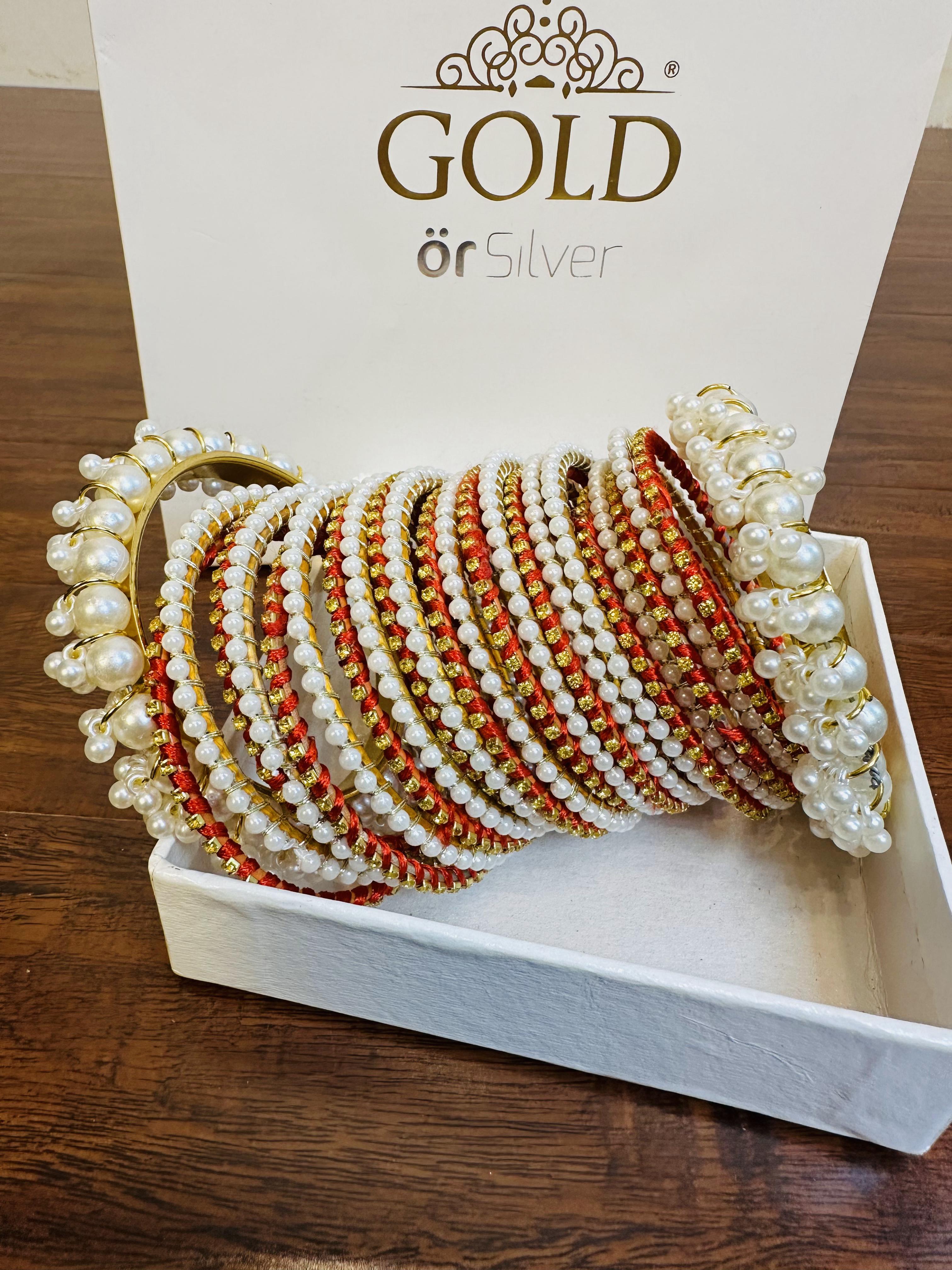 Stylish Pearls Bangles for Girls/Women