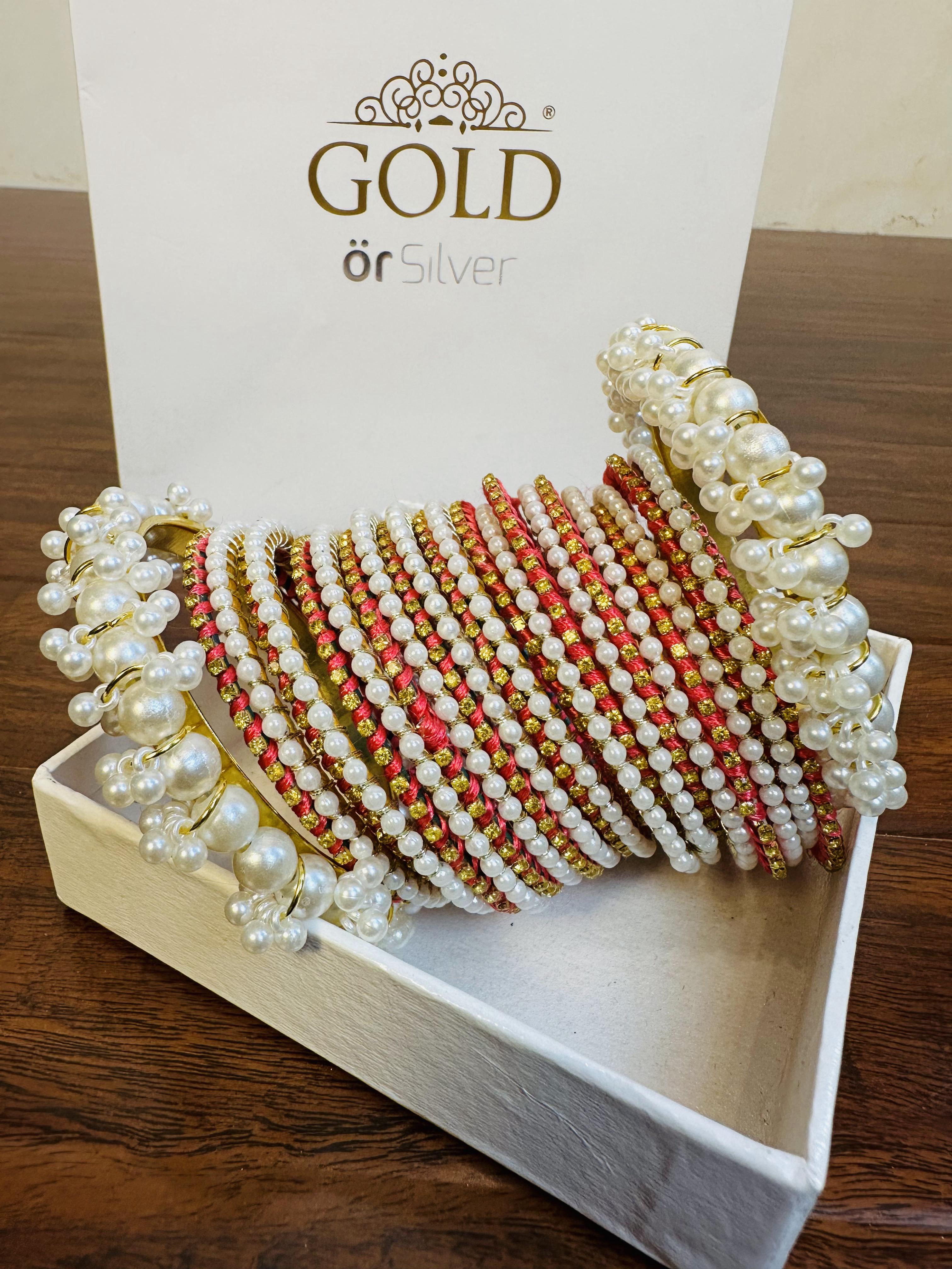 Stylish Pearls Bangles for Girls/Women