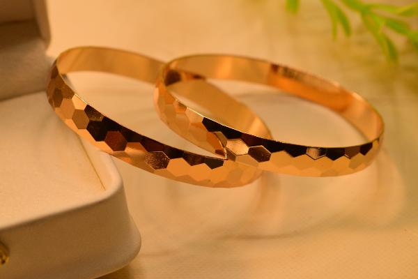 Glamorous Design 24K Gold Plated Bangles Set for Girls/Women