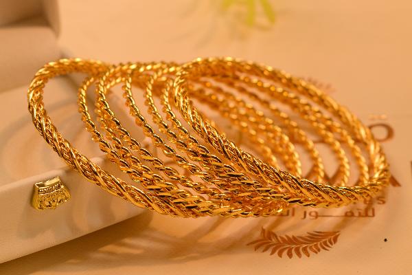 Glamorous Fancy Design Gold Plated 8pc Bangles Set for Girls/Women