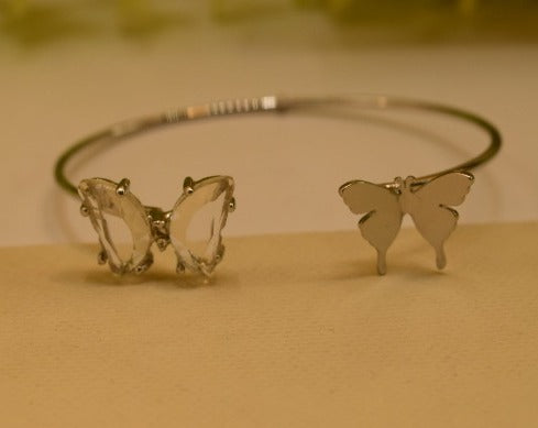 Elegant Butterfly Silver Bracelet for Girls/Women