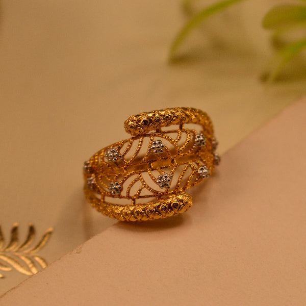 Elegant Unique Design 22K RP 3.7 Gram Gold Plated Ring For Girls/Women