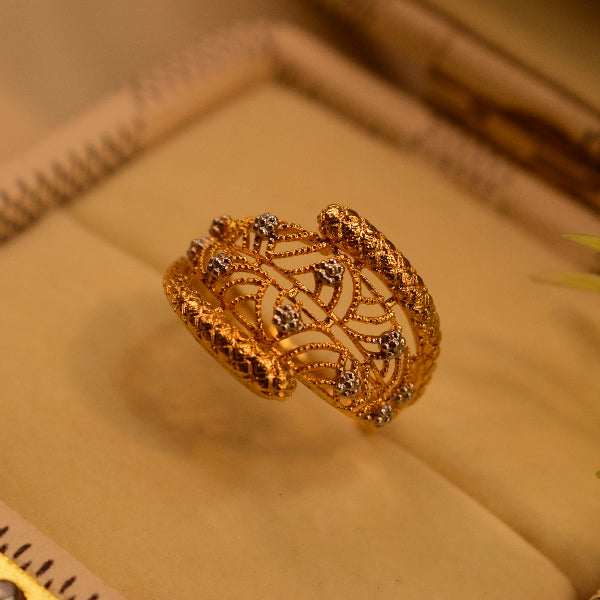 Elegant Unique Design 22K RP 3.7 Gram Gold Plated Ring For Girls/Women