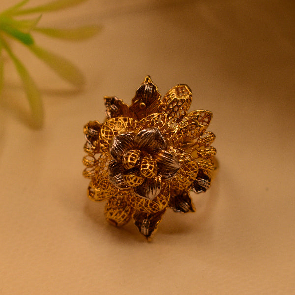 Stylish Unique Design 22K RP 4.7 Gram Gold Plated Ring For Girls/Women