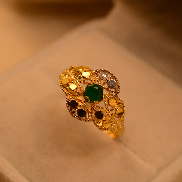 Gorgeous Unique Design 22K RP 2.5 Gram Gold Plated Ring For Girls/Women