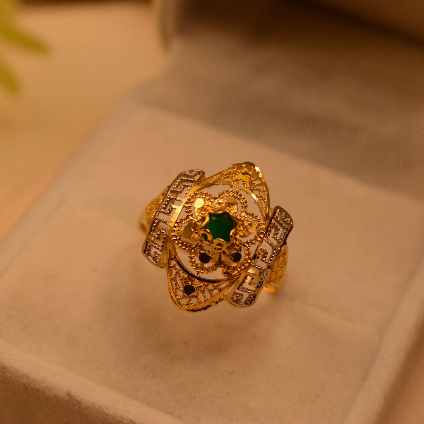 Charming Unique Design 22K RP 3 Gram Gold Plated Ring For Girls/Women