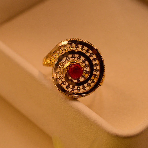 Beautiful Unique Design 22K RP 3.5 Gram Gold Plated Ring For Girls/Women