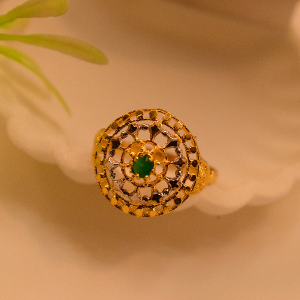 Sparkling Unique Design 22K RP 3.5 Gram Gold Plated Ring For Girls/Women