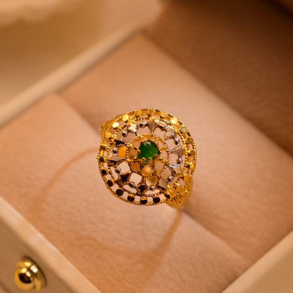 Sparkling Unique Design 22K RP 3.5 Gram Gold Plated Ring For Girls/Women